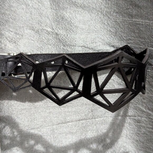 Blasted Skin Oblivion Leather Choker - Picture 3 of 6